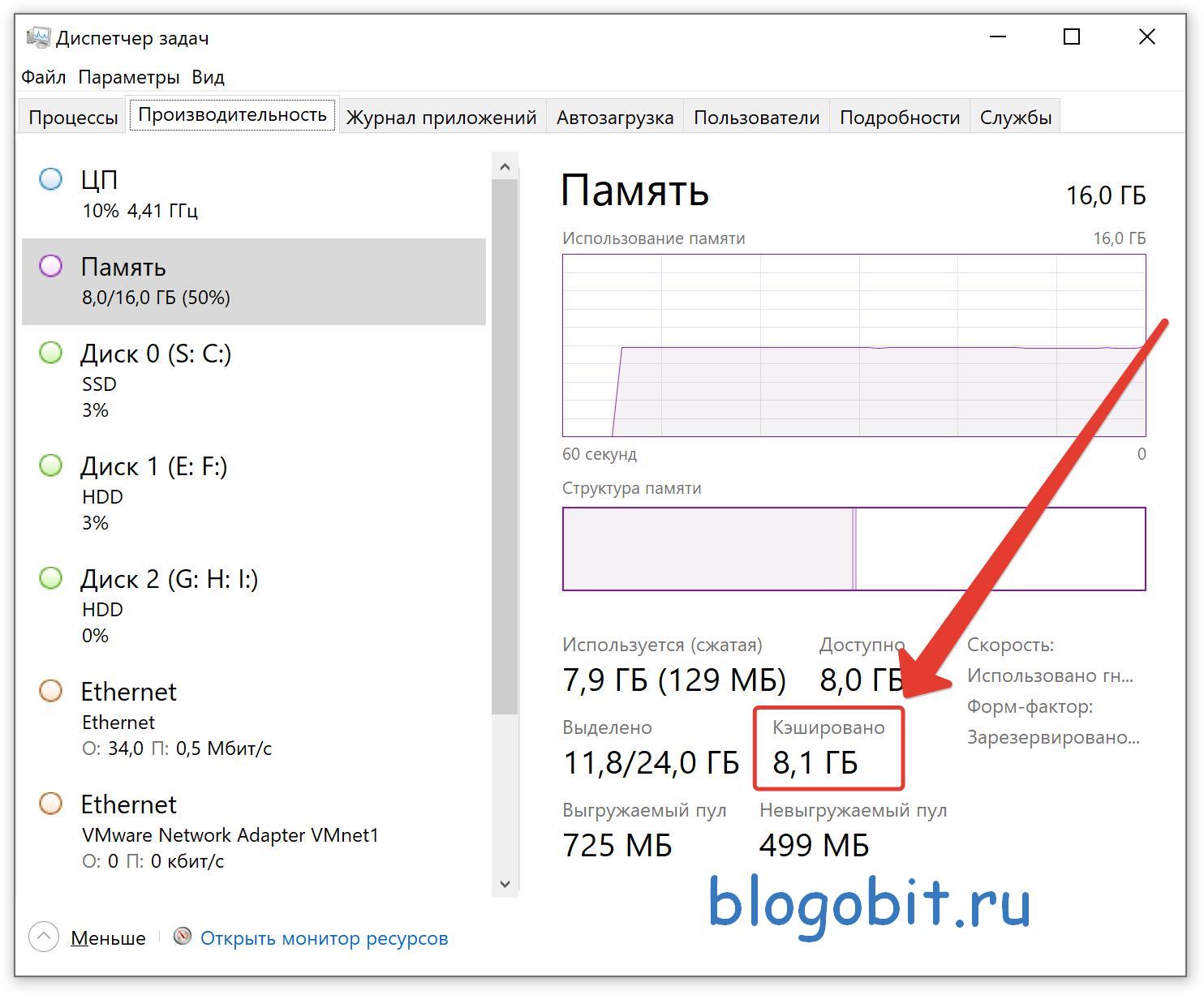 Как почистить память на windows 10